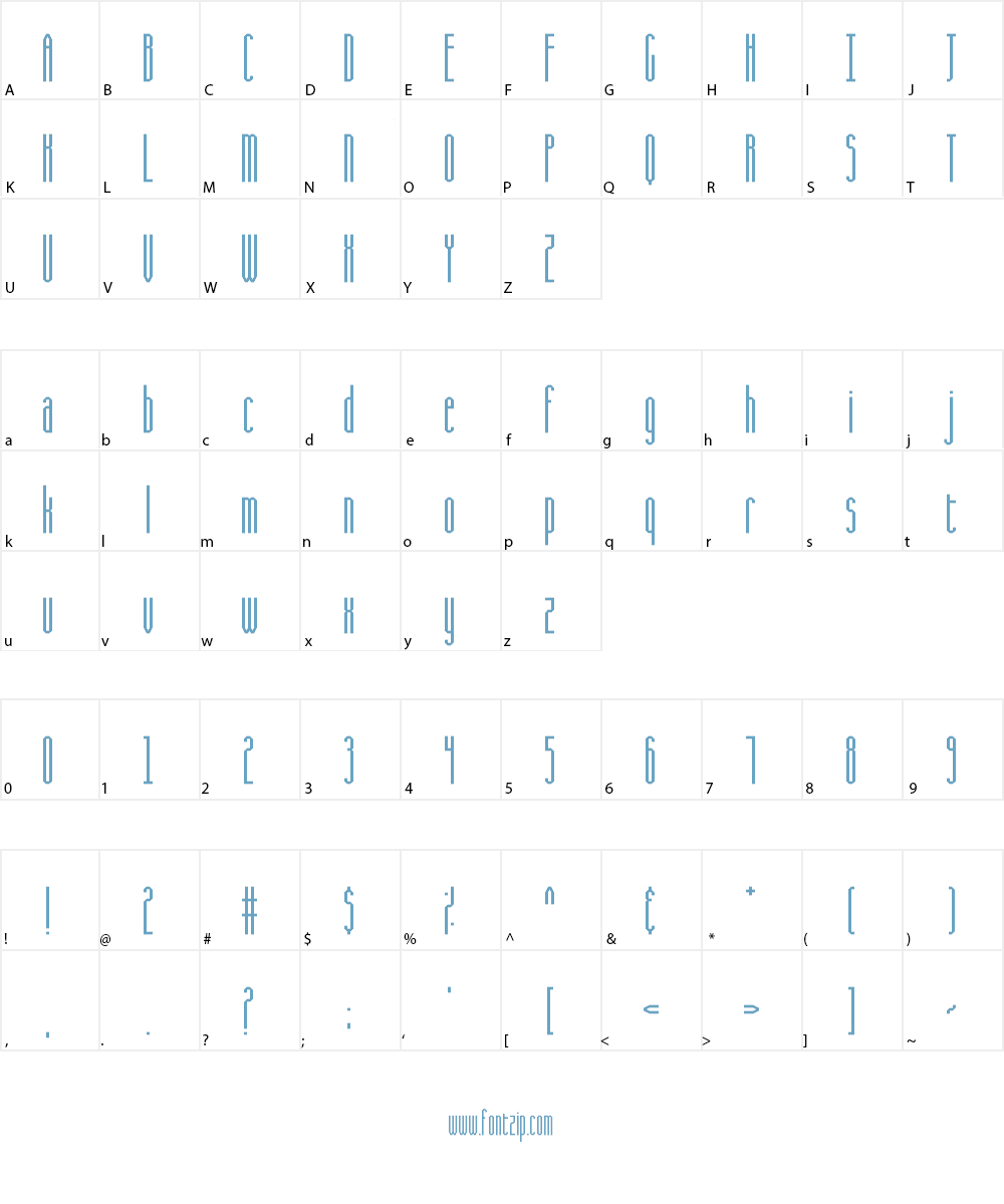 CQ Full Stretch Font Character